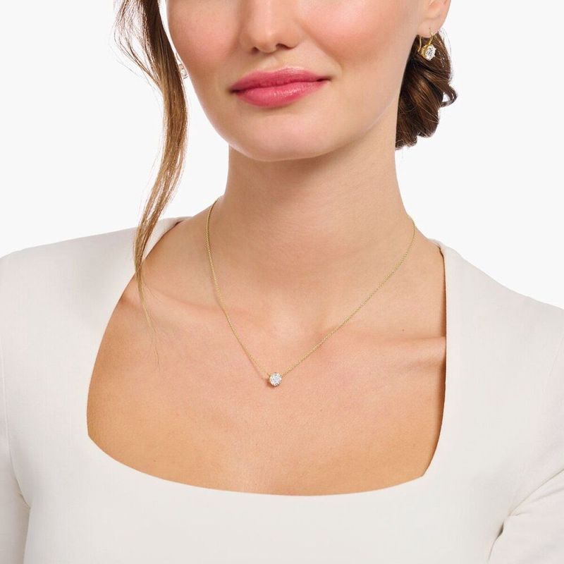 Thomas Sabo - KE2210-414-14-L45V - Halsketting - Dames - 925er Zilver - 18K Geel Verguld - 40-45 cm