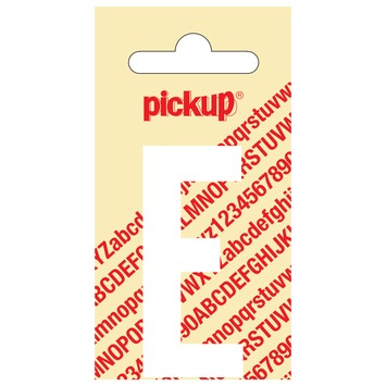 Pickup plakletter E wit mat 60 mm