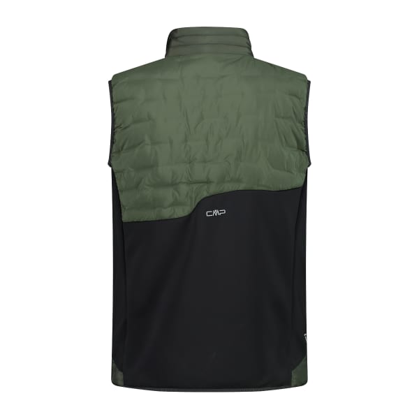Doudoune ski CMP MAN VEST HYBRID OIL GREEN