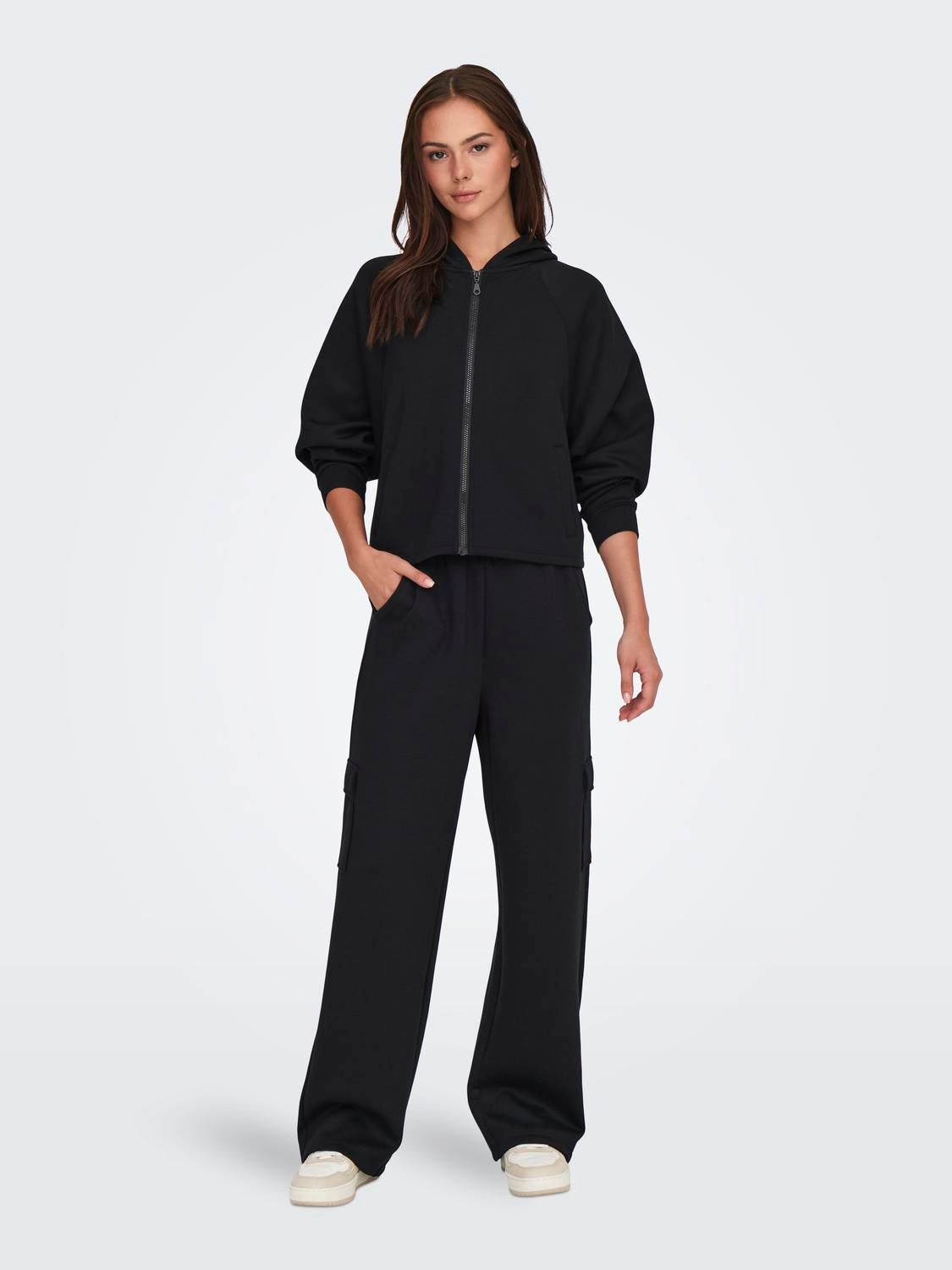 ONPLOUNGE Hohe Taille Gerade geschnitten Jogginghose Black