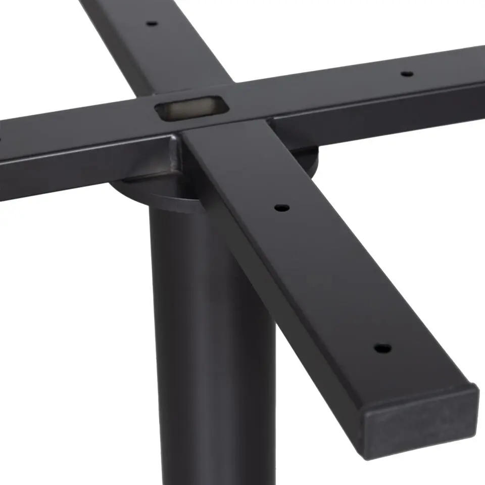 WOOOD Bistro Ronde Buisvoet - Metaal - Zwart - 72x54x54