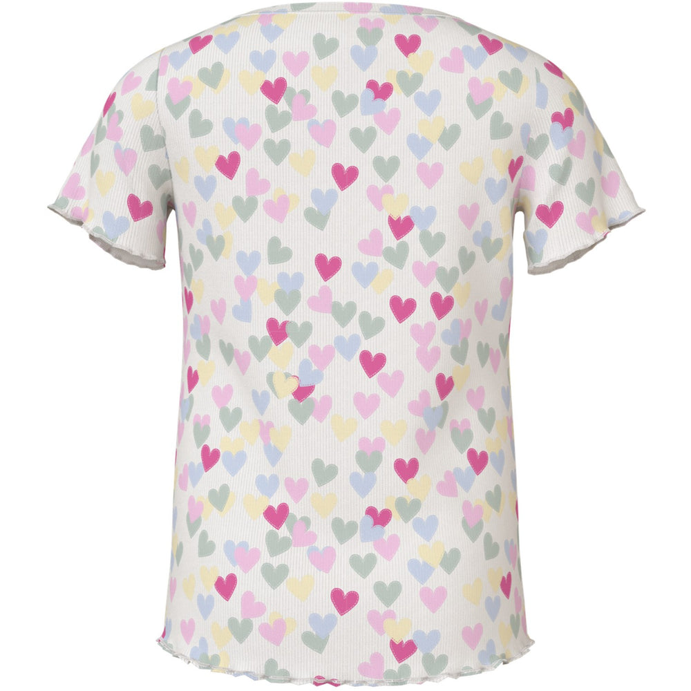 Køb Name It Cloud Dancer Random Hearts Nmfvemia Aop Ss Slim Top