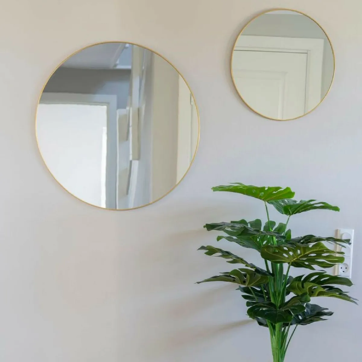 MES - Miroir mural rond laiton MARDY