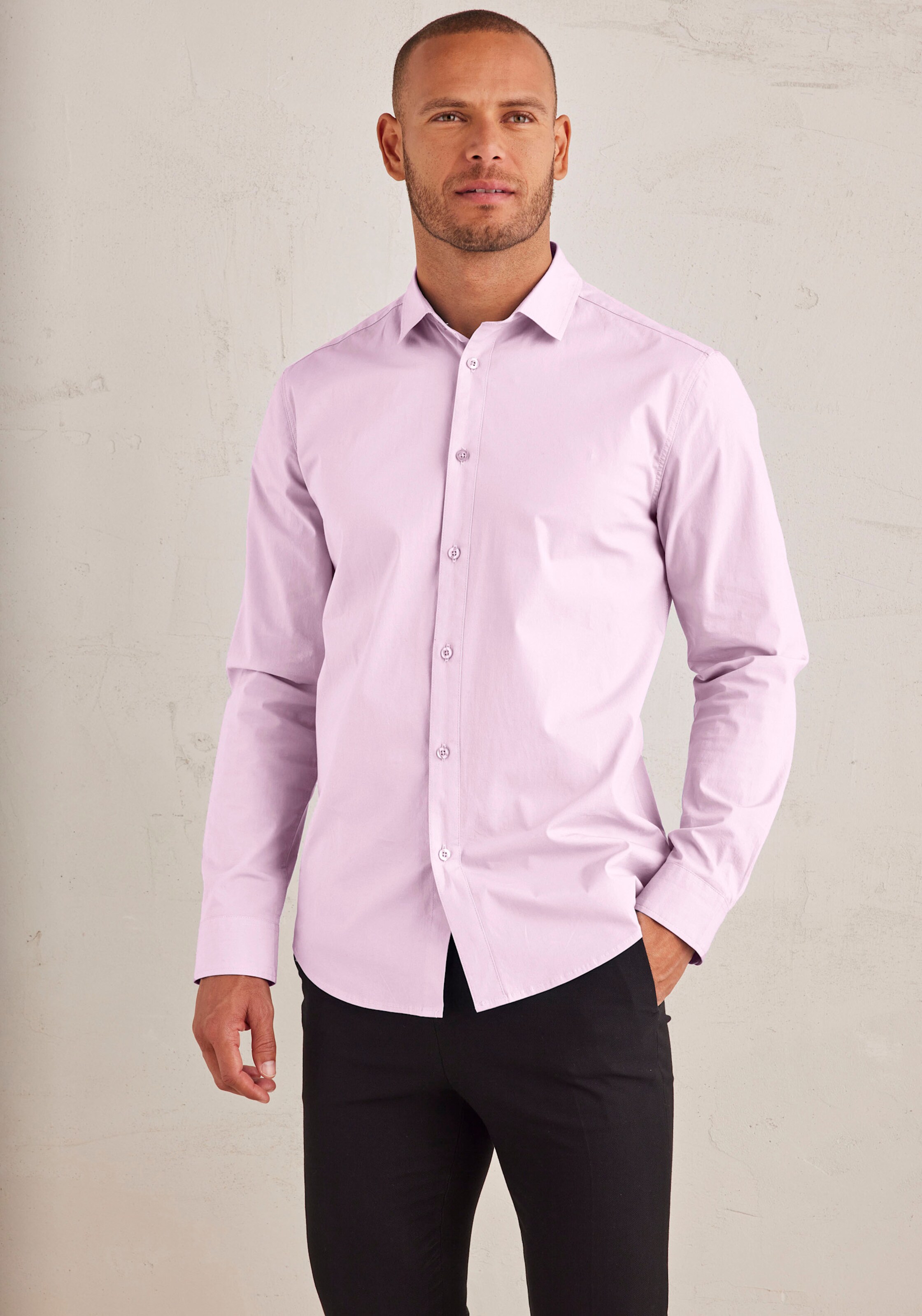 Langarmhemd in rose