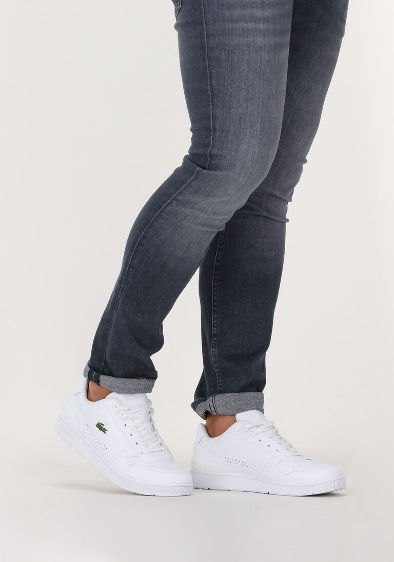 LACOSTE witte lacoste lage sneakers t-clip
