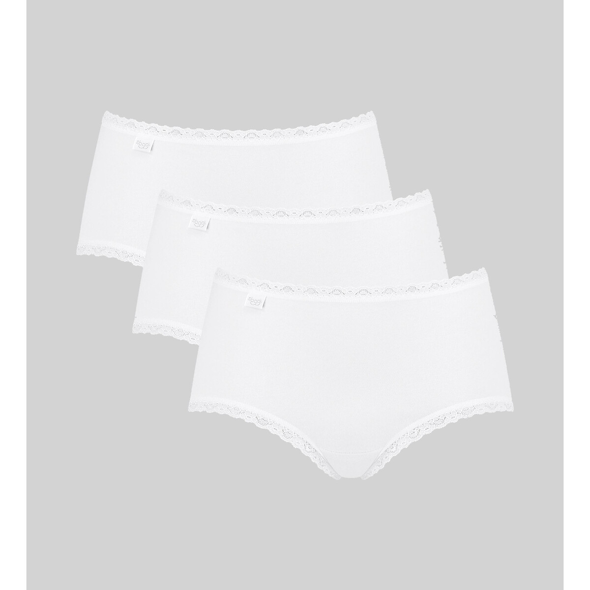 SLOGGI<br>Conjunto de 3 vestidos midi de renda de algodão 24 horas por dia, 7 dias por semana