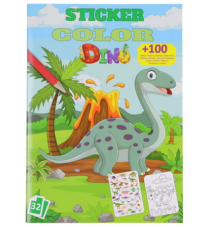Megastar Malebog m. Klisterm?rker - 32 Sider - Dinosaurer