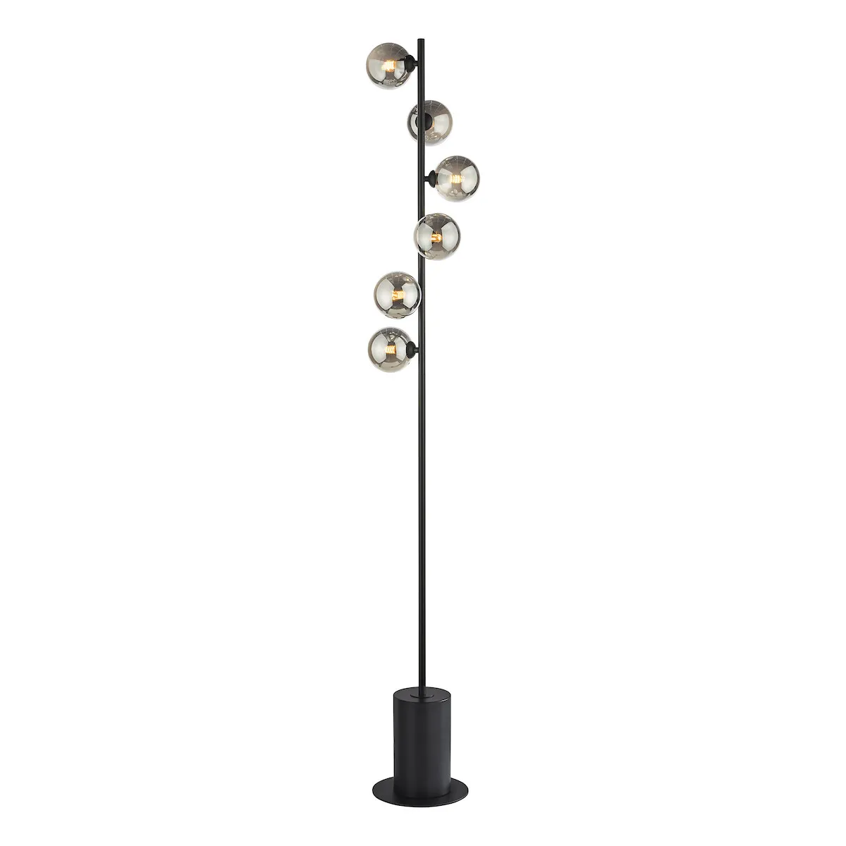 Lumiere Lampadaire 6 Lumières Verre Fumé