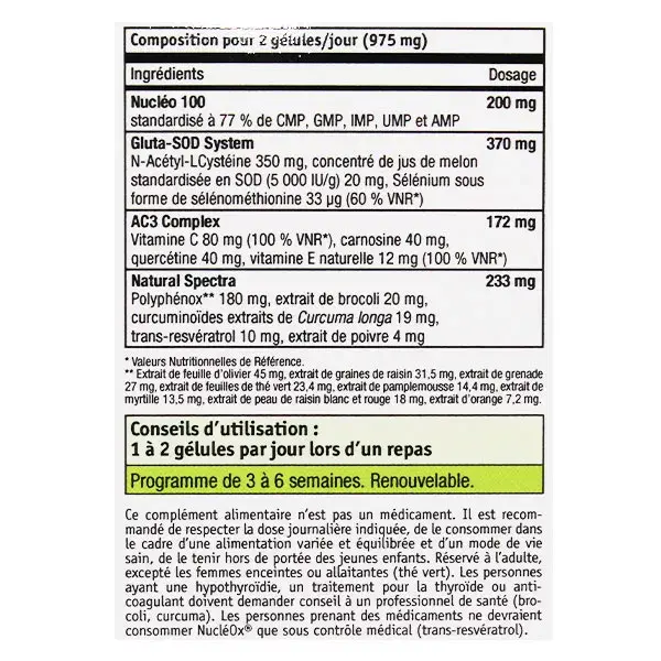 NHCO Nucleox Premium Antioxidante 42 cápsulas