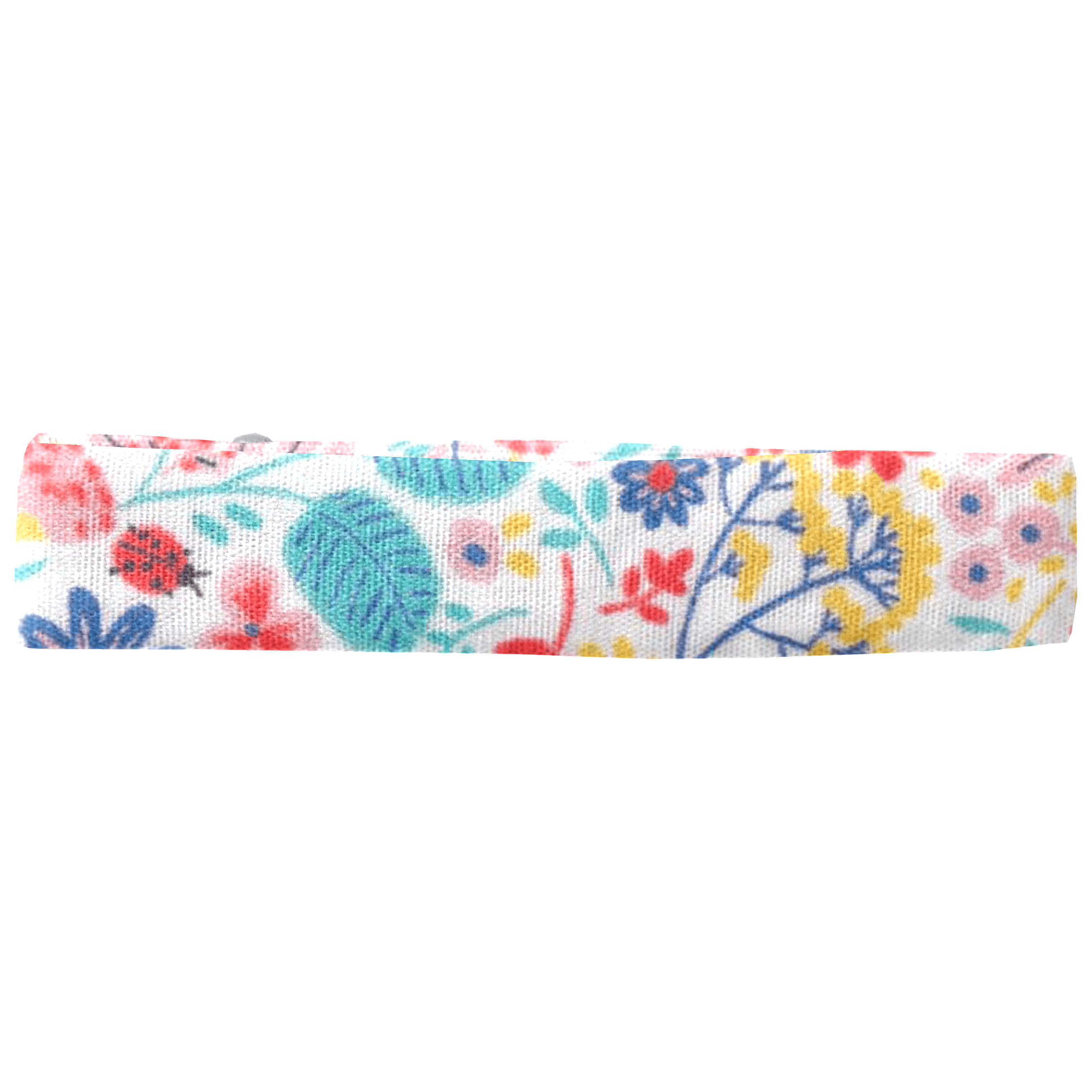 Barrette Croco Tissu Champêtre Bleuté