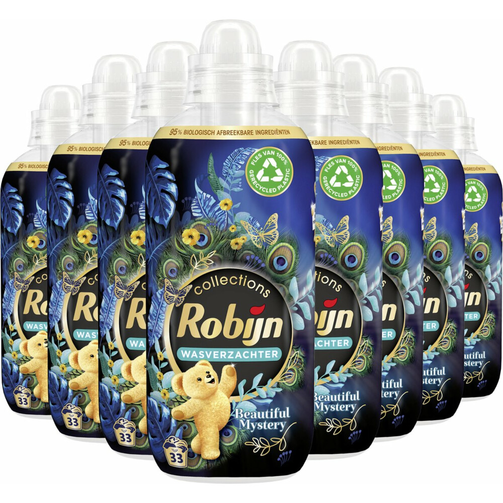 8x Robijn Wasverzachter Beautiful Mystery 33 Wasbeurten825 ml