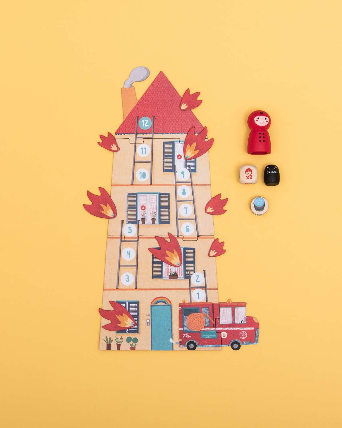 Brettspill Barn 3år+ – Lagspill “Hjelp Brannmannen” | Save the Cat POCKET GAME
