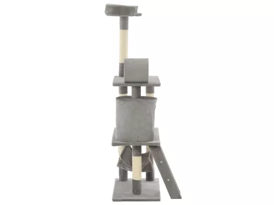 Arbre à chat avec griffoirs en sisal 140 cm Gris