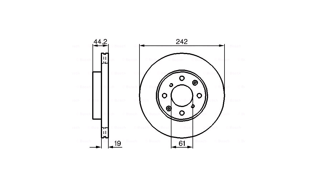 Bremseskive 242 x 19 mm