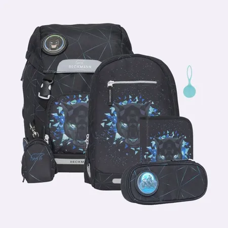 Beckmann Schulrucksack-Set Classic Panther, 7-teilig