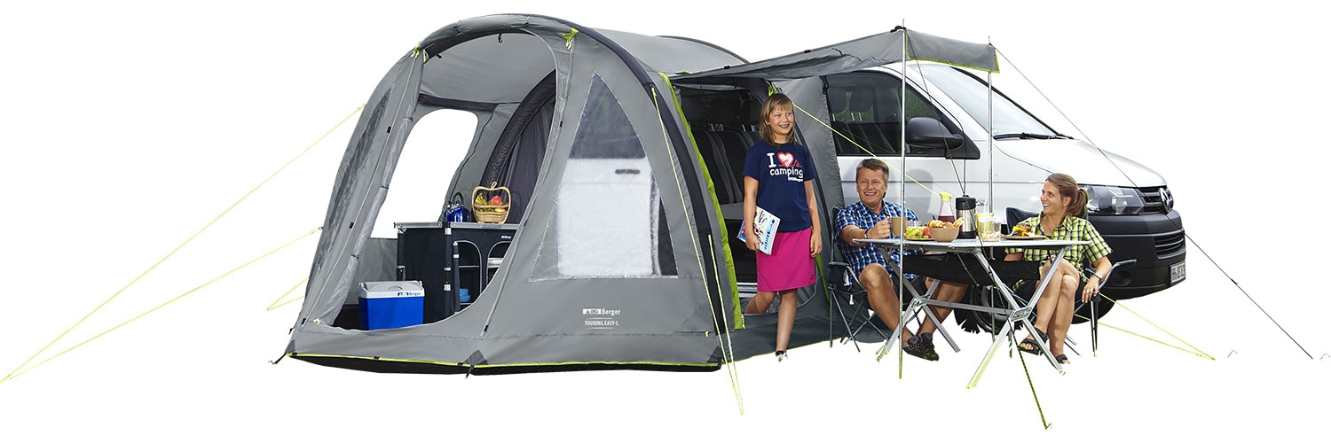 Berger aufblasbares Vorzelt Touring Easy Air mit festen Boden für Campingbus
