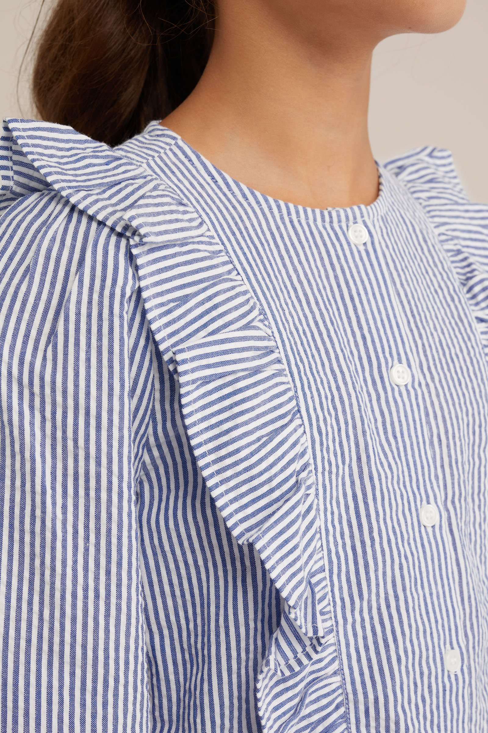 Meisjes blouse met dessin WE Fashion Blauw