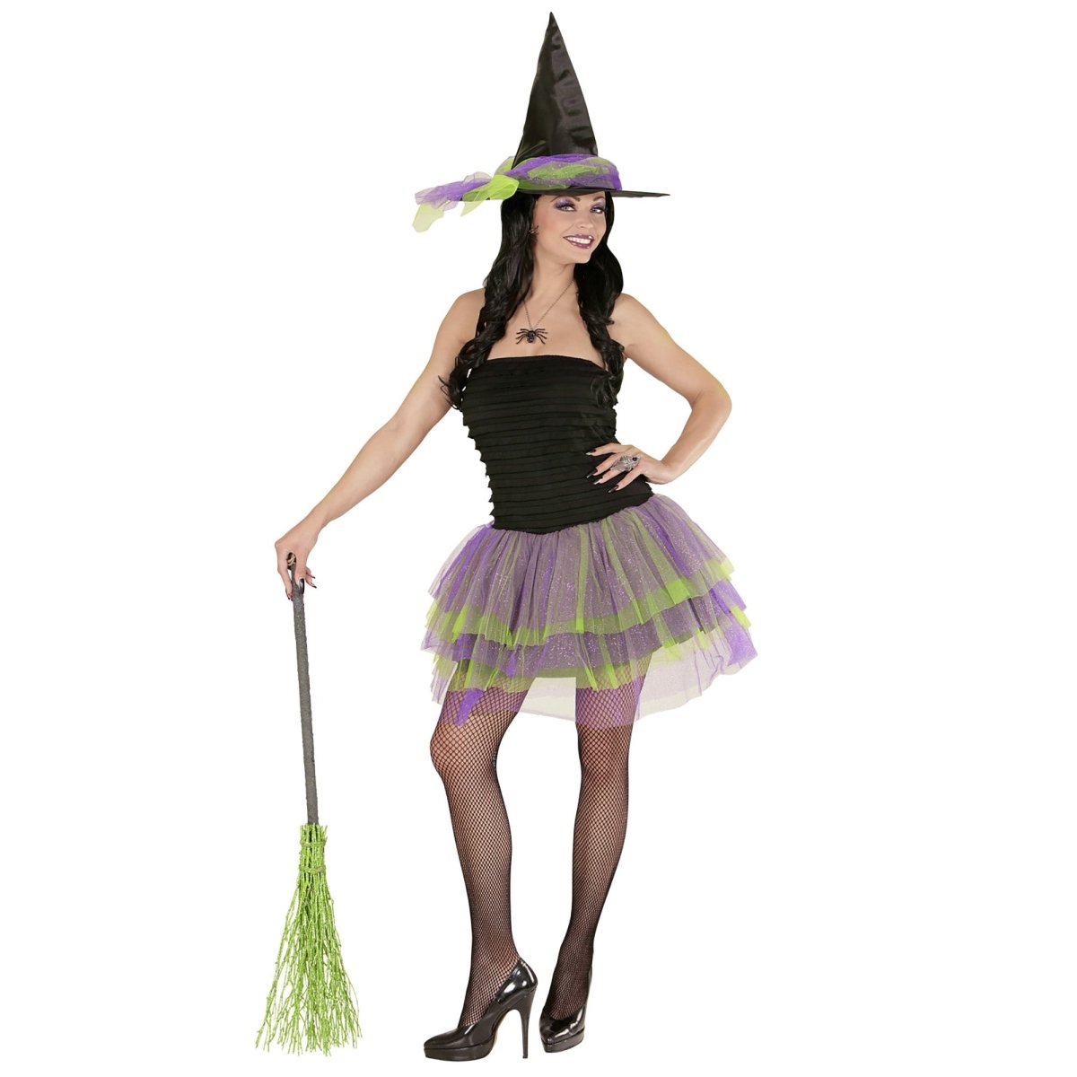 Halloween Jurk Paars Groen Dames Skelet