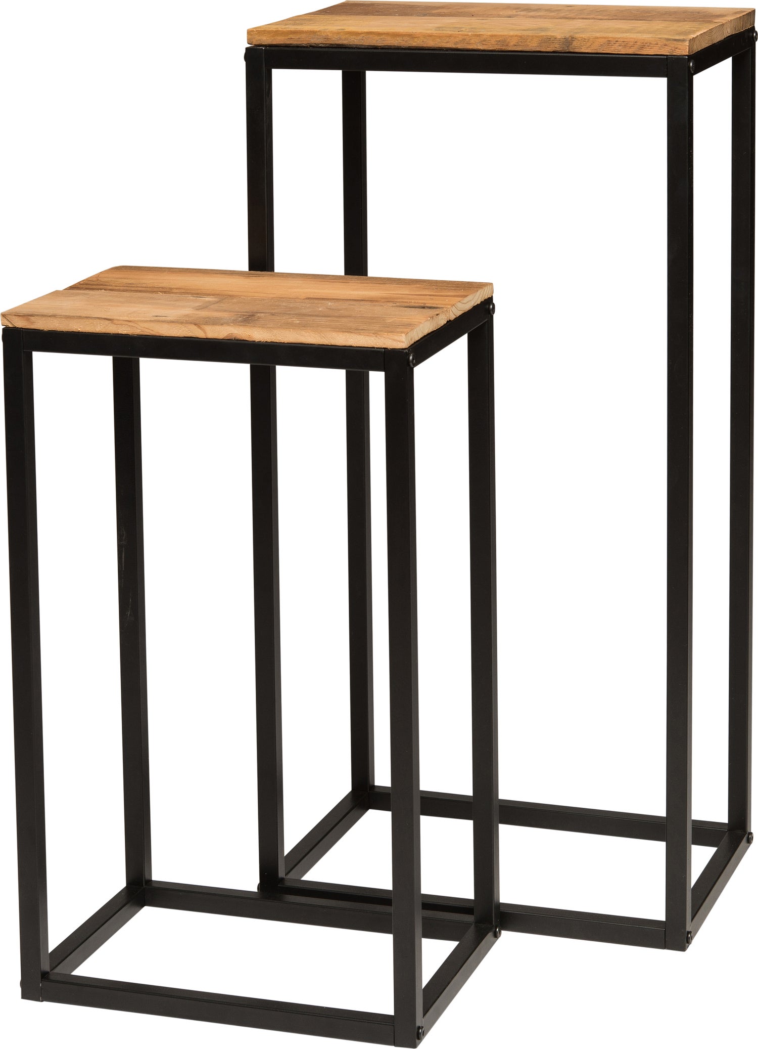 Intratuin plantenkruk zwart / naturel 35 x 24 x 60 cm