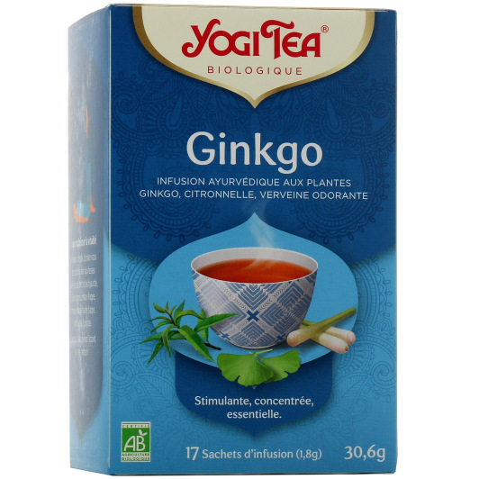 Tisane ayurvédique Ginkgo Yogi Tea - 17 sachets