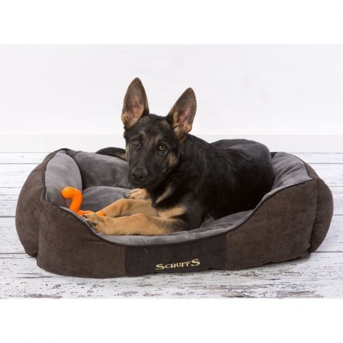 Cama retangular para animais de estimação, cinza
