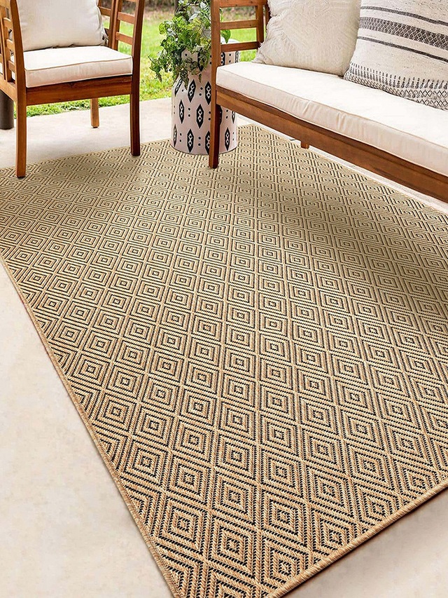 the carpet Teppich »Kansas« rechteckig 1 mm Höhe moderner robuster In und Outdoor Teppich Jute Look