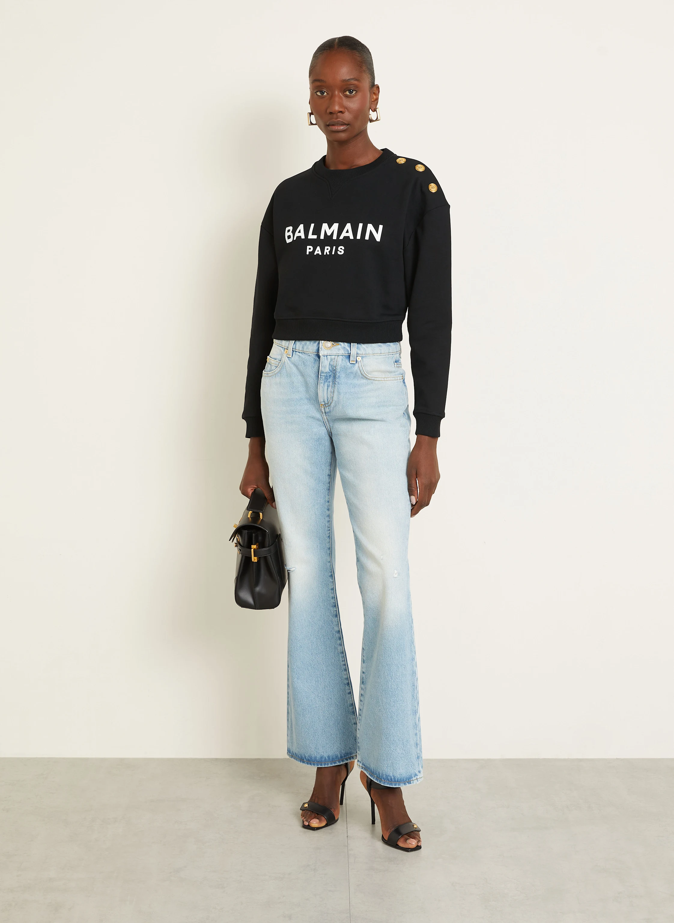 BALMAIN Cropped-Sweatshirt