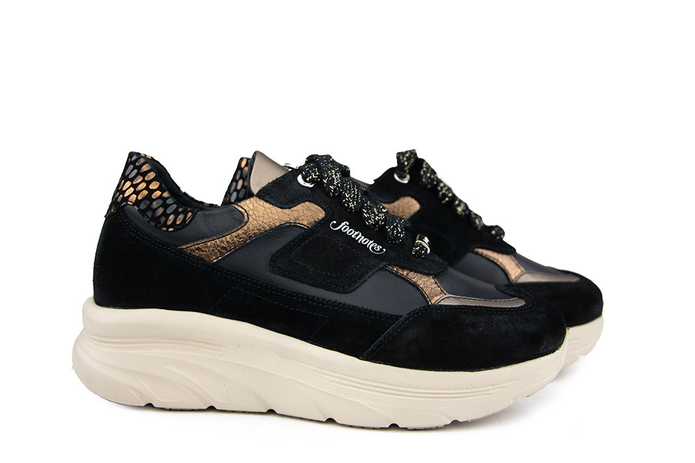 Footnotes Sneaker Lexi Black Gold