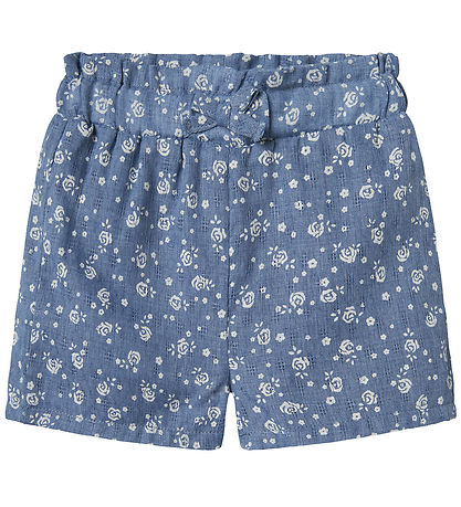 Name It Shorts - NmfHagy - Gebleichter Denim m. Blumen