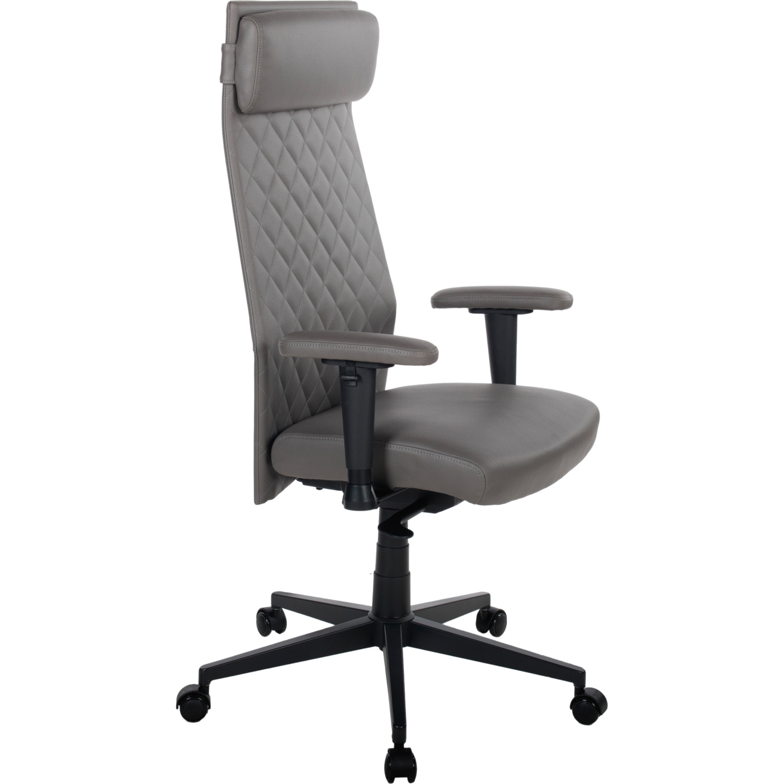 Bürostuhl Matterhorn Microfaser Leder-Optik grau