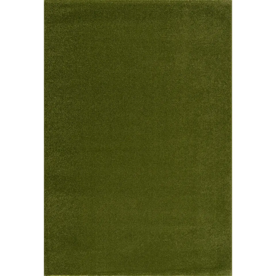 Uni Effen Laagpolig Vloerkleed Modern Groen - 200x290 CM