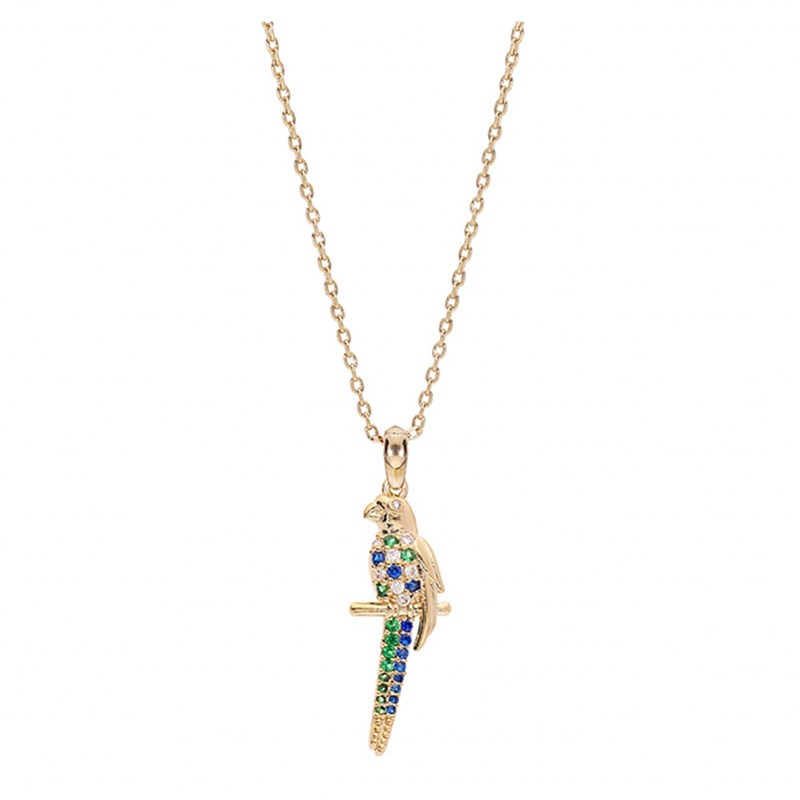Collier perroquet - Plaqué Or