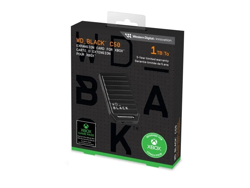 WD Black C50 Expansion Card for XBOX - Harddisk - 1 TB - ekstern (bærbar)