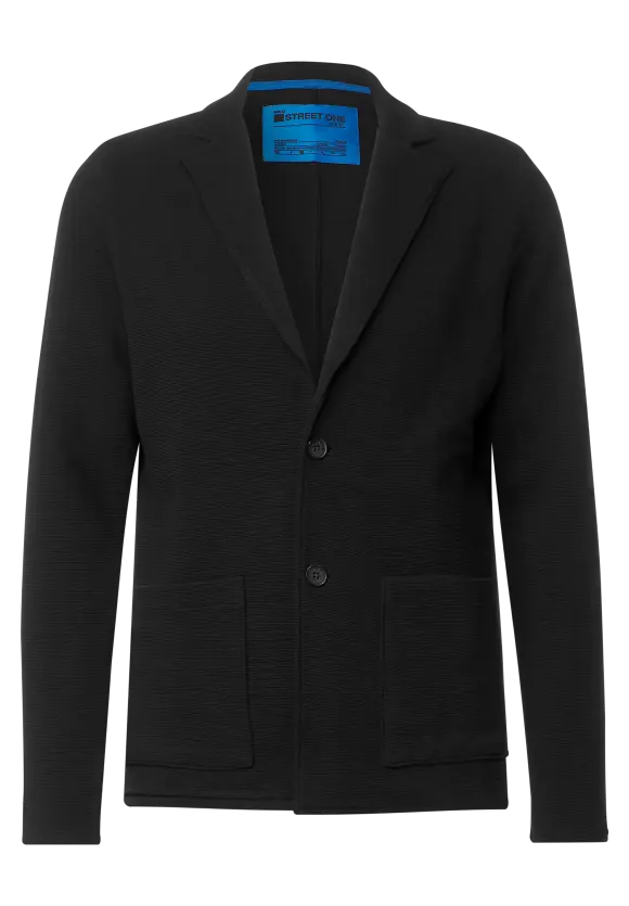 Sweatblazer mit Struktur - Black