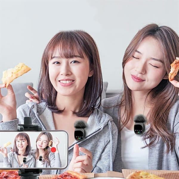 2 trådløse mikrofoner med modtager Lightning