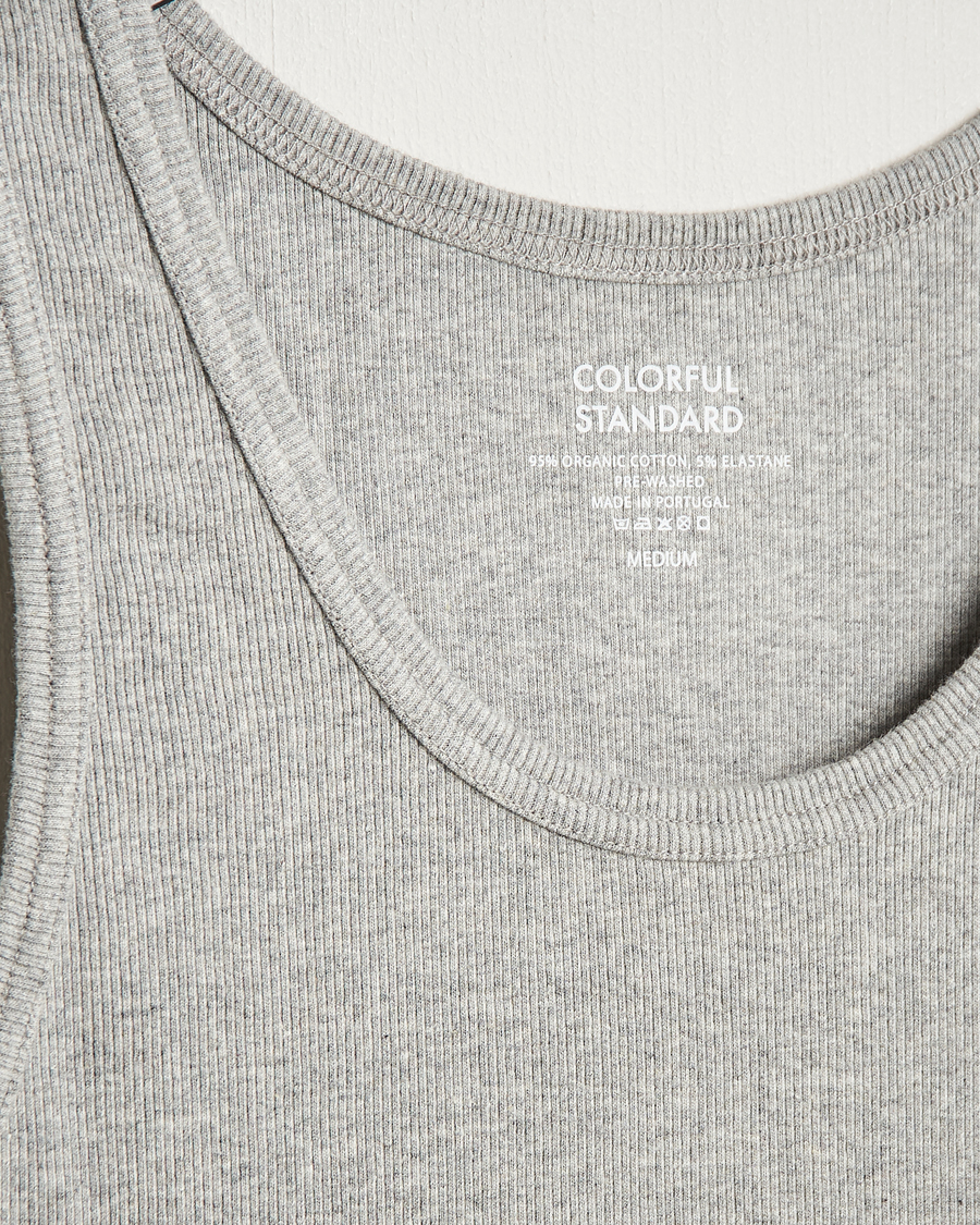 Colorful Standard Organic Rib Tank Top Heather Grey