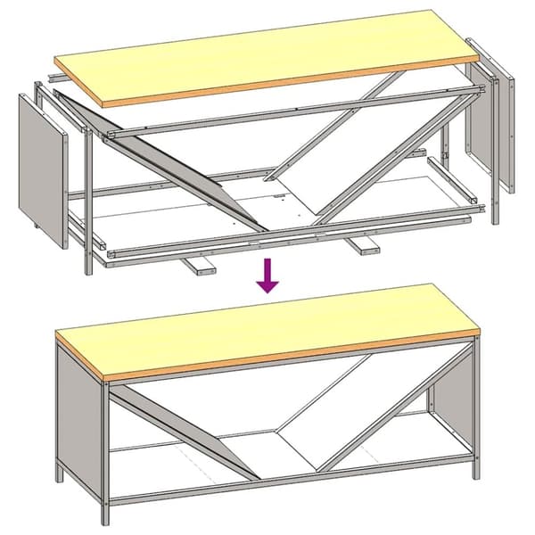 vidaXL Vedstativ med tretopp antrasitt 100,5x35,5x40 cm