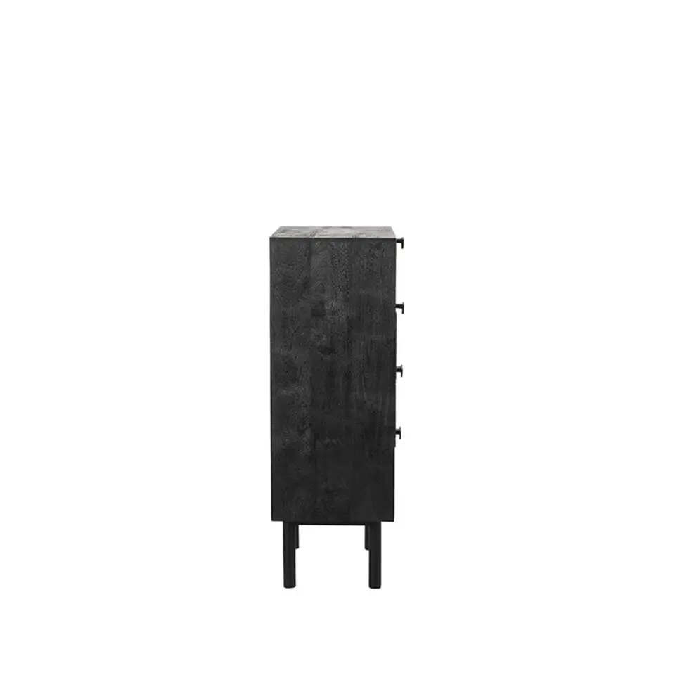 LABEL51 Ladekast Cotia - Zwart - Mangohout - 50cm breed