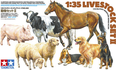 Tamiya - Livestock Set II - Dyrefigurer - 1:35 - 35385