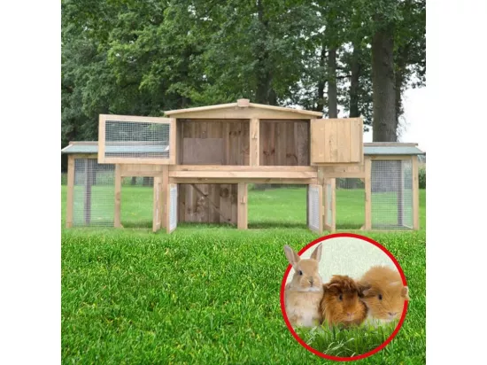 Cage Clapier Enclos lapin  Docteur Lievre Largeur totale 2,48 m Modele 011 Dr. Lapin