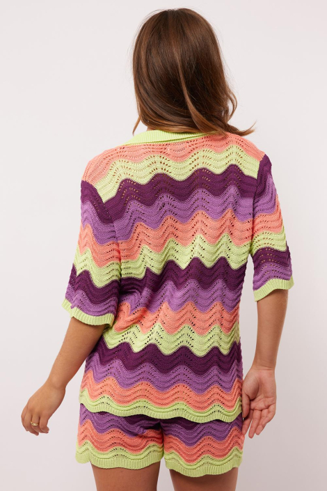 Fluresk multi color dames blouse