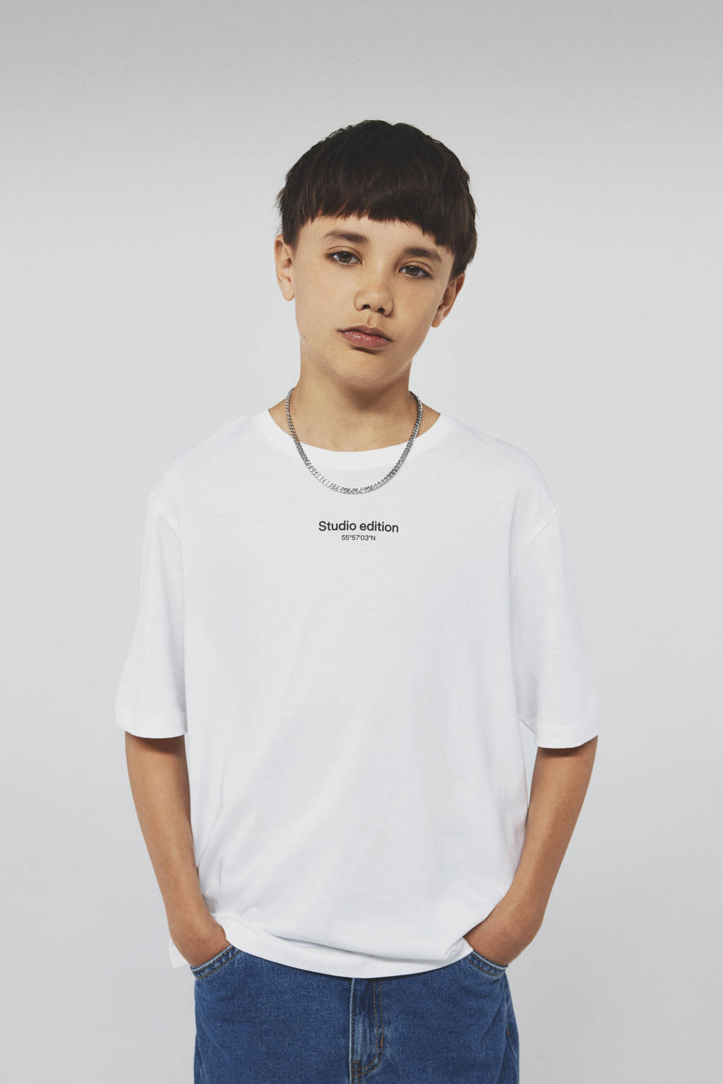 NAME IT T-shirt NKMBRODY met tekst wit