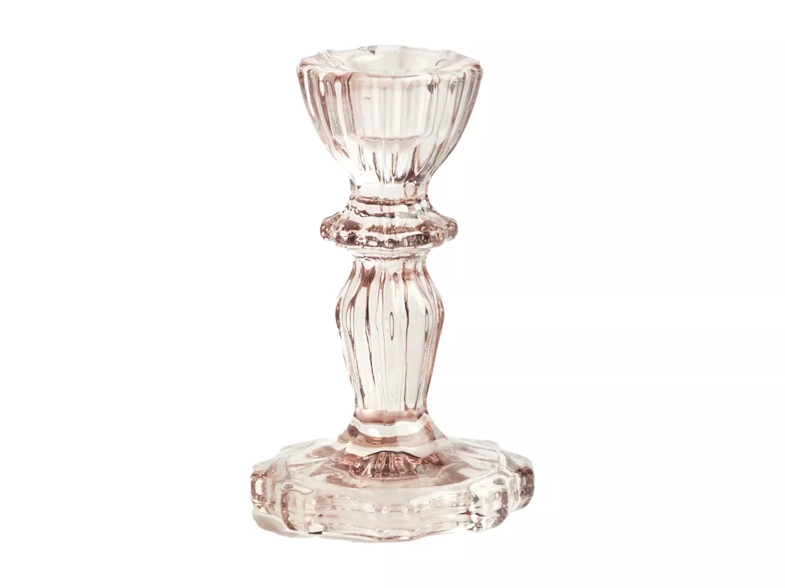 Bougeoir Mirelli rose pâle 11 x 7