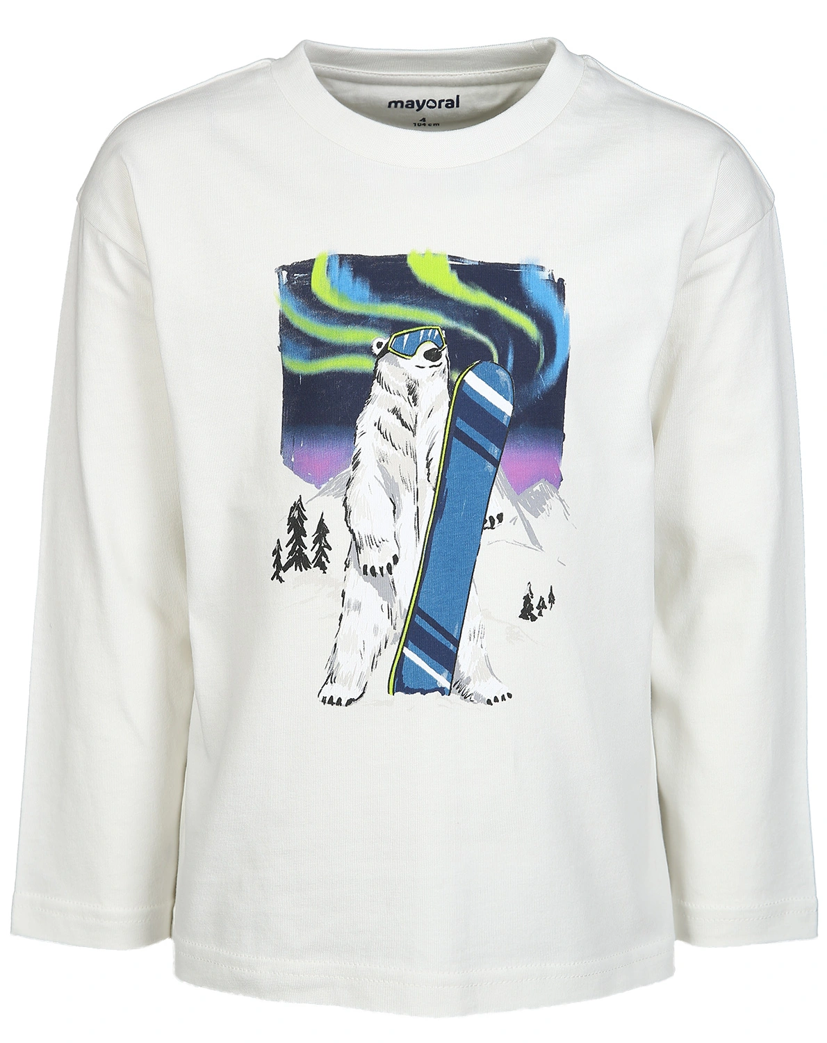Langarm-Shirt SCHNEE BÄR in weiß