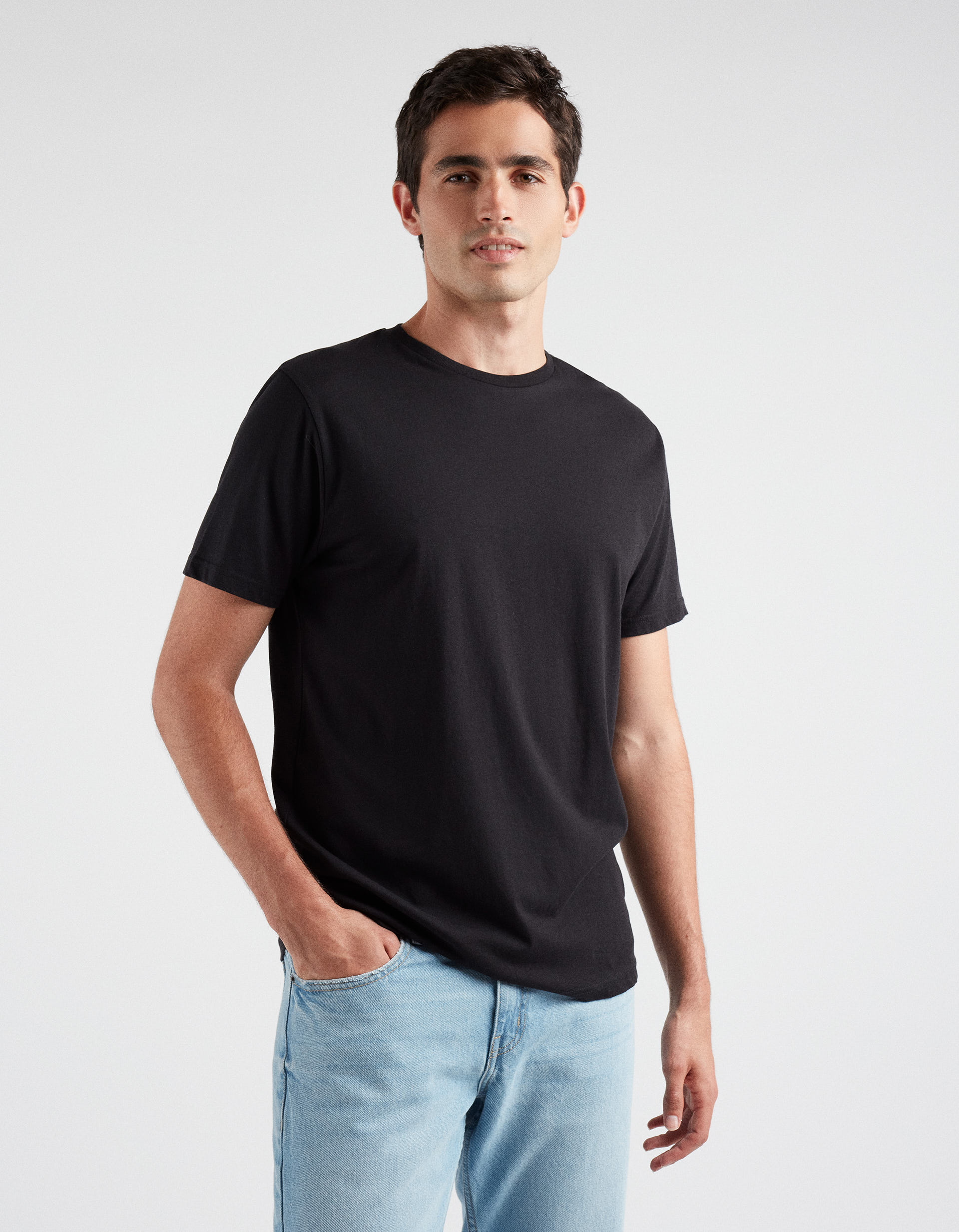 T-shirt Básica, Preto
