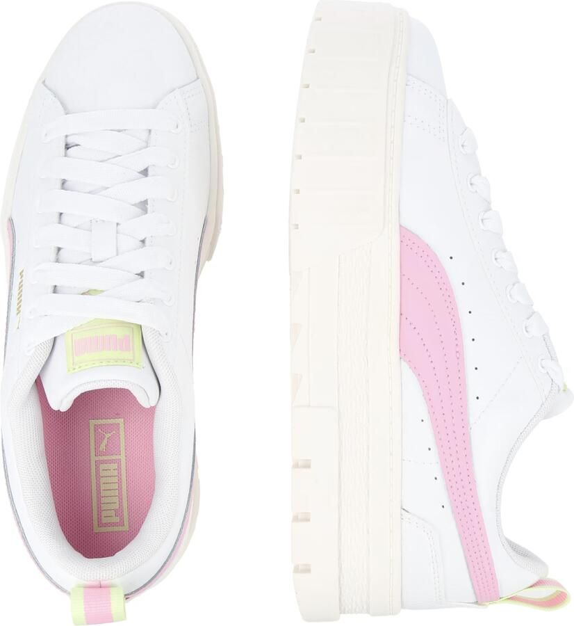 Puma Mayze leren sneakers Lth plateauzool wit roze