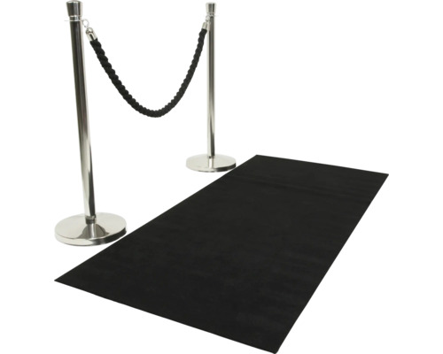Zwart antislip tapijt 200x90 cm