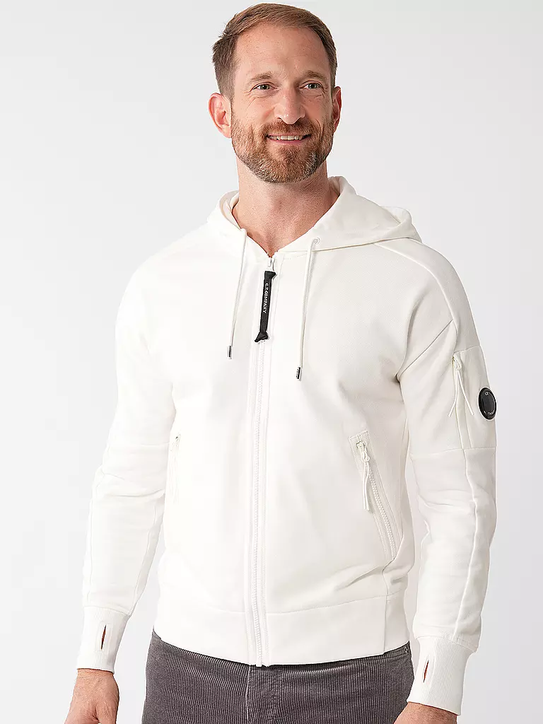 CP COMPANY Sweatjacke LINSE weiss