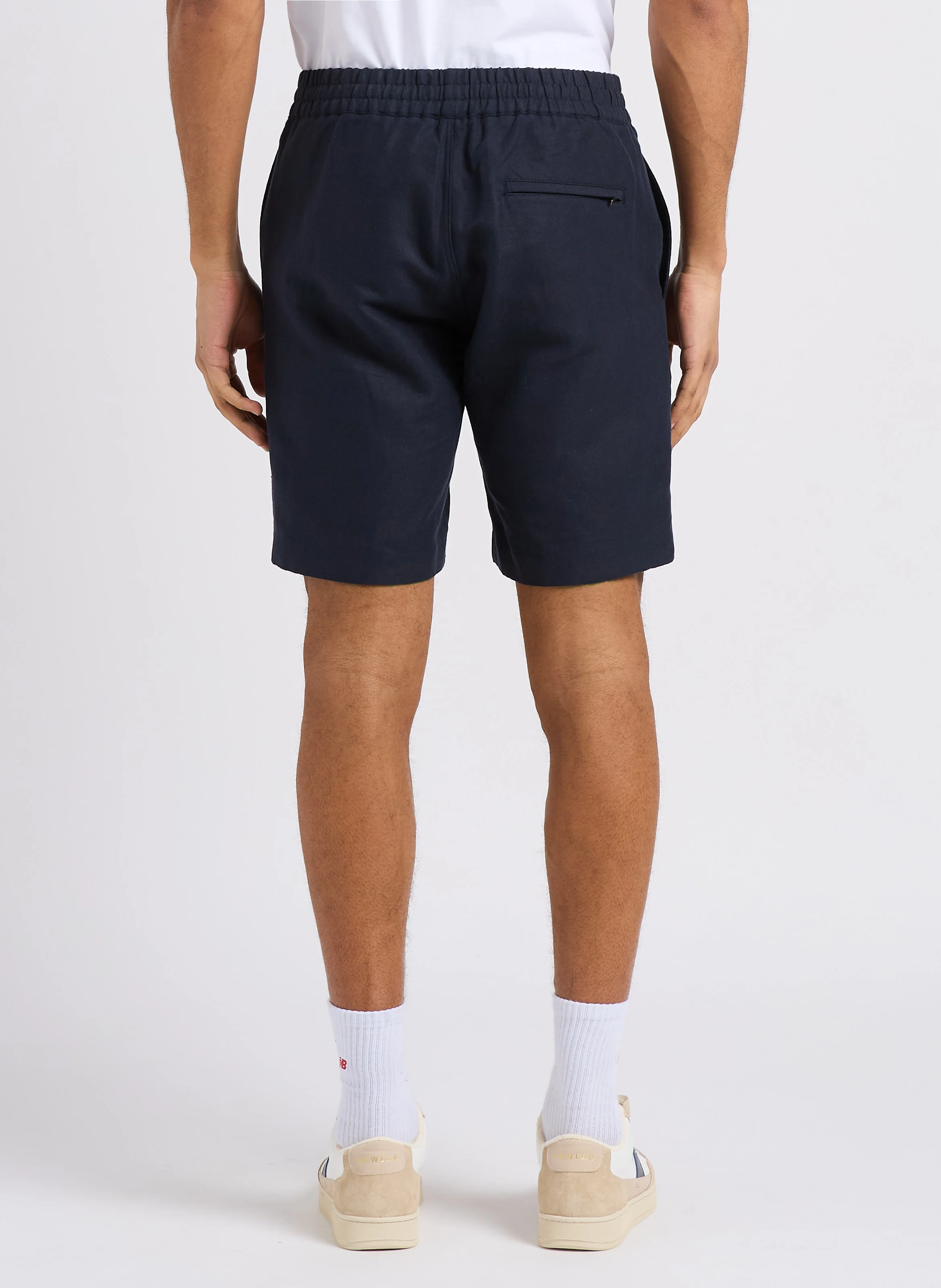 SMITH - Short en coton et lin| Bleu