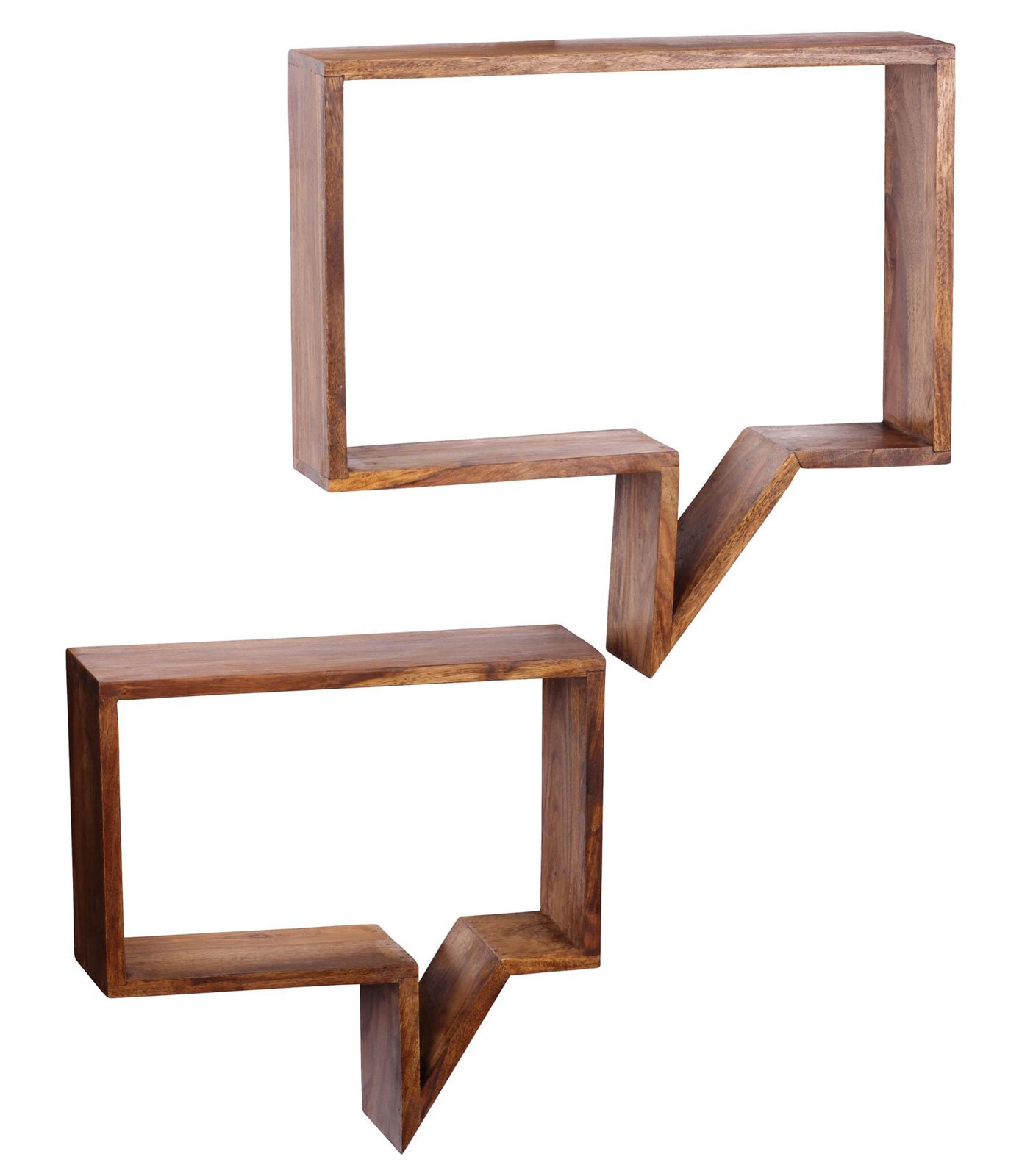 Wandregal Speak 2er Set Massivholz Sheesham